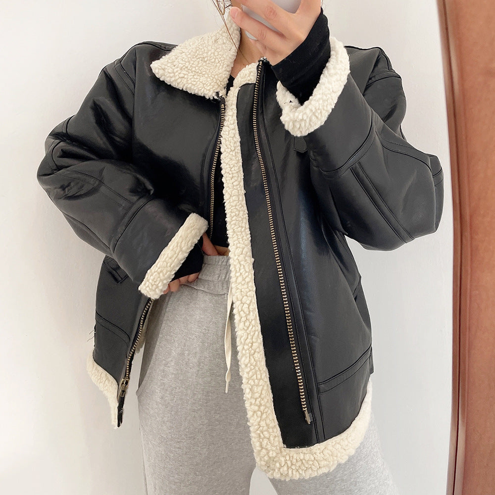 Casual Warm Fur Integrated Coat