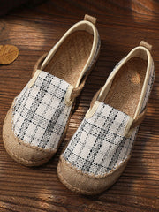 Plaid Retro Ethnic Big Toe Shoes