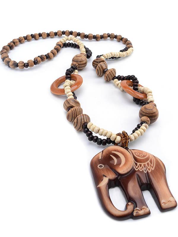 Wood Elephant Pendant Accessories