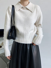 Simple Solid Color Turtleneck Sweater