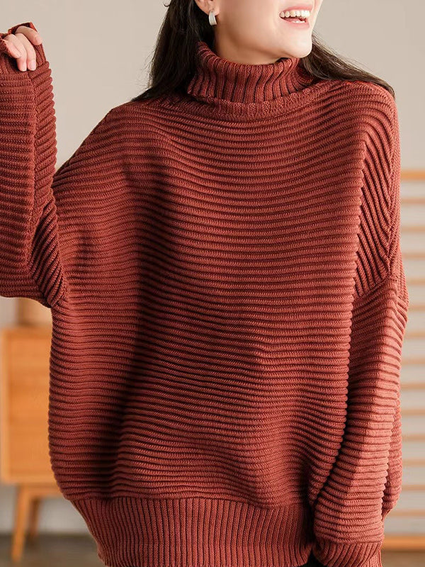 High-Necked And Versatile Sweater