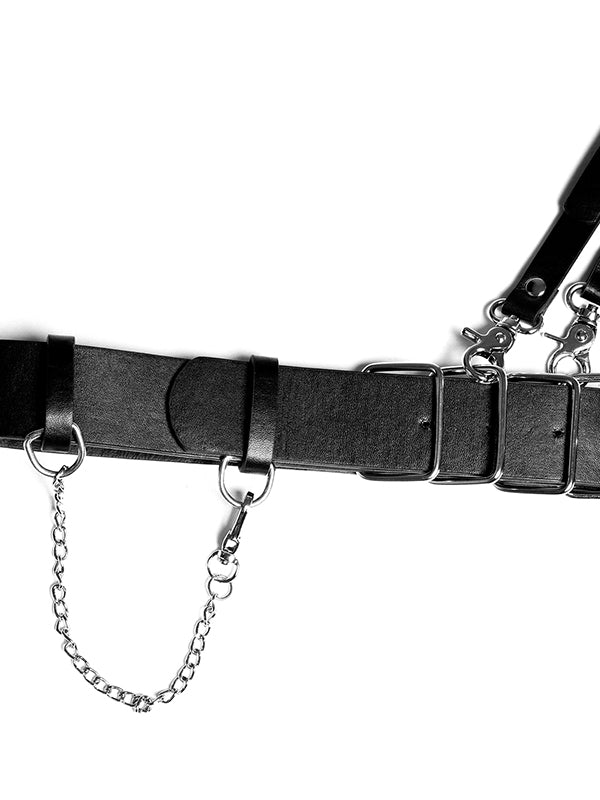 Original Two Piece Metal Square Buckle Removable Chain Belt