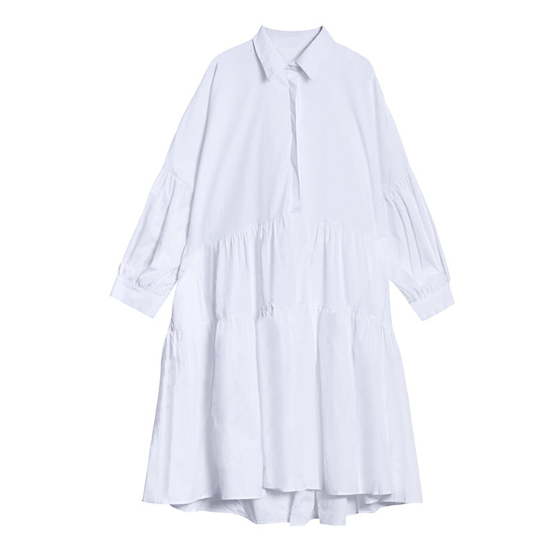Retro Long Sleeves A-Line Midi Dress