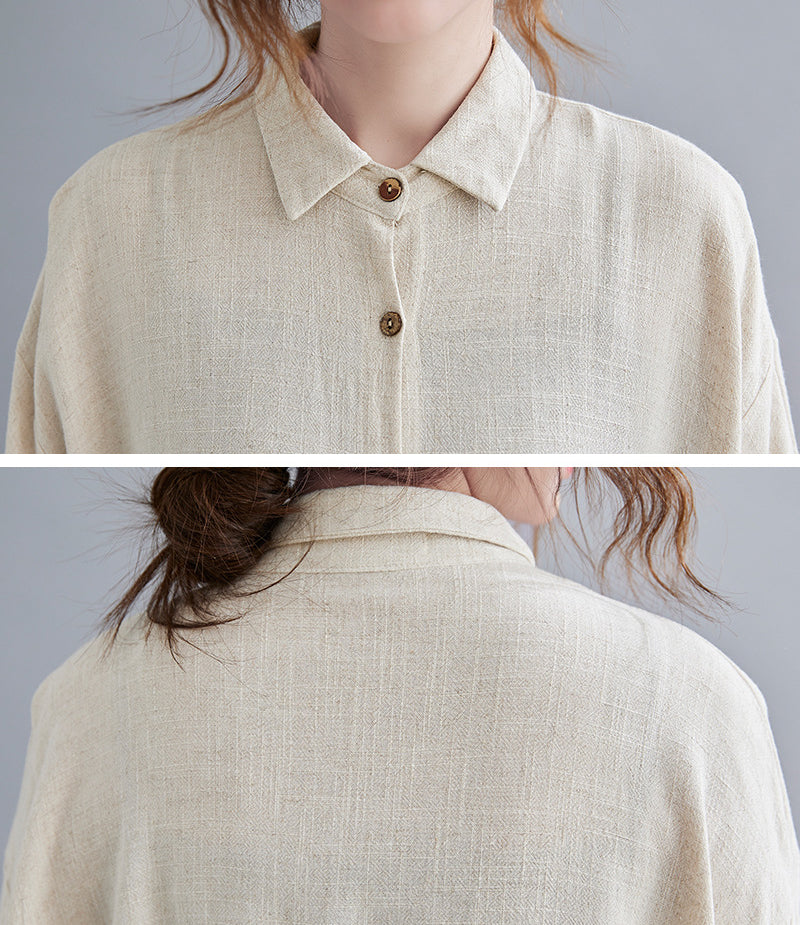 Solid Loose Plus Size Bat Sleeves Blouse