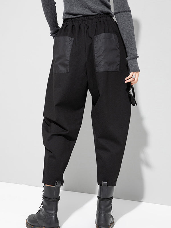 Personality Buttoned Loose Thin Harem Pants