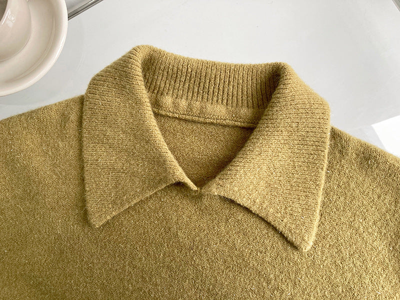 Simple Solid Color Turtleneck Sweater