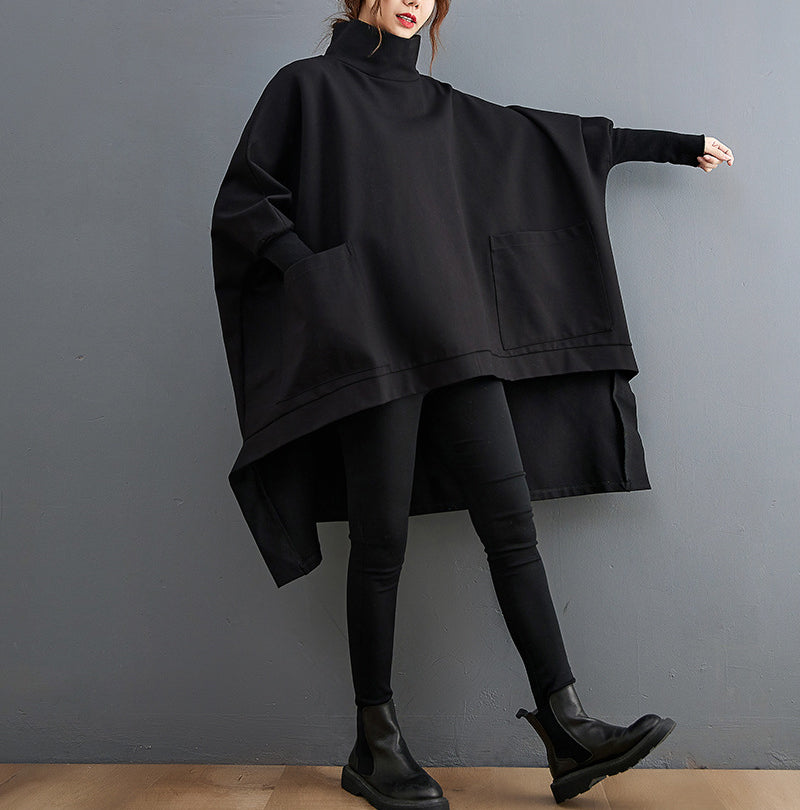 Large Size Solid Color Long Sleeve Loose Sweatshirt