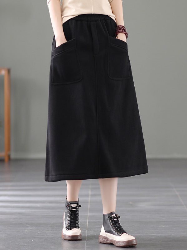 Retro Loose Thicken Knitted Skirt