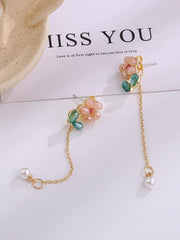 Simple Flower Tasseled Long Earrings