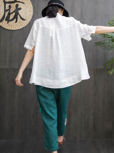 Comfortable Cotton A-line Embroidered Blouses