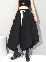 Original Solid Irregularity A-Line Skirt