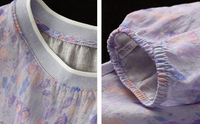 Round Neck Printed Casual Loose T-Shirt