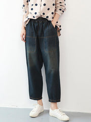 Vintage Deep Blue Jean Pants