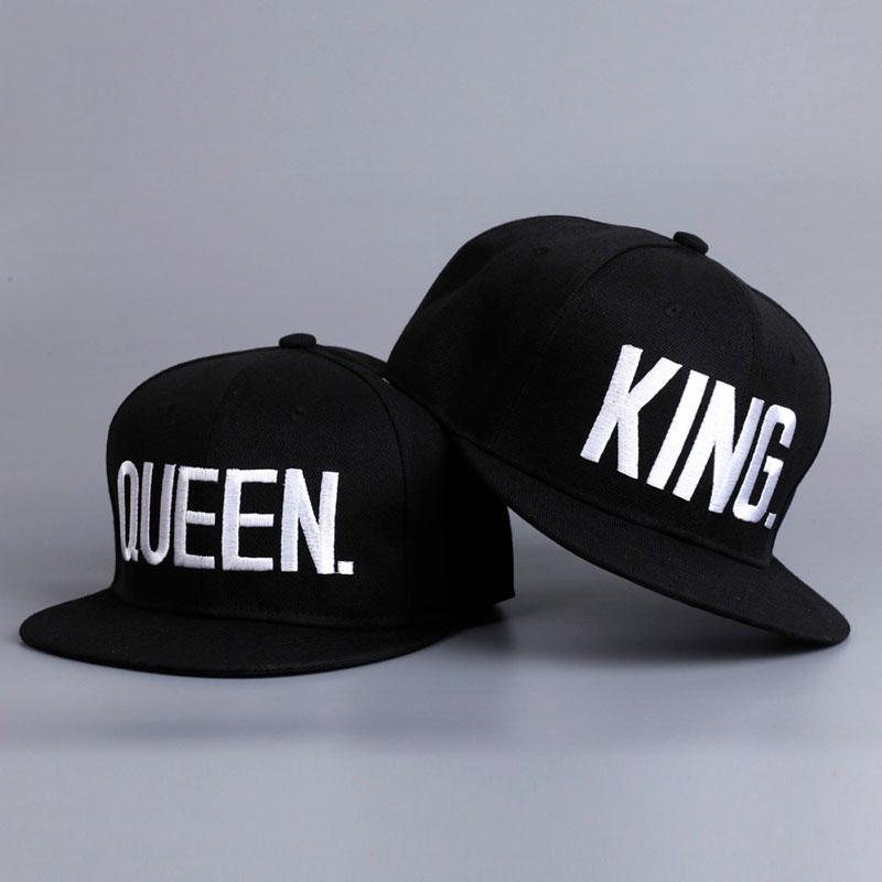 1PC KING QUEEN Embroidered Caps Lover Men Women