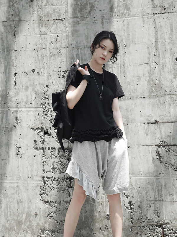 Original Solid Irregular Summer Shorts