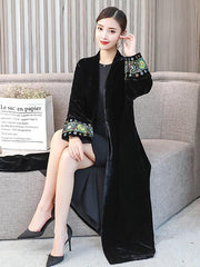 Casual Embroidered Long Robe