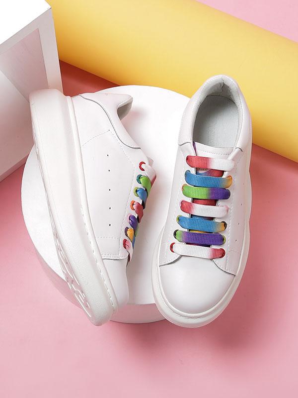 Colorful Lace-Up Casual Shoes