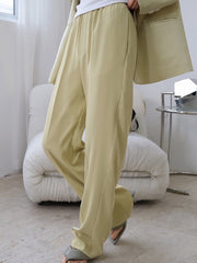 High Waist Straight Leg Comfortable Loose Slim Suit Pants