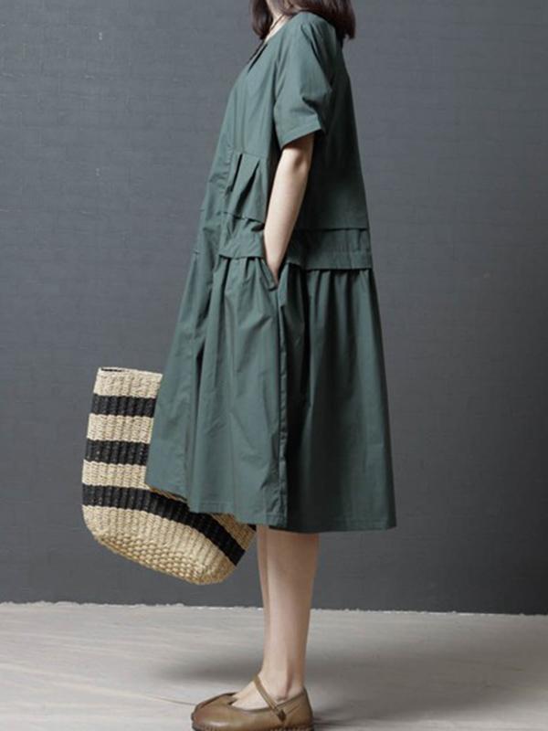 New Loose Oversize Solid Dress