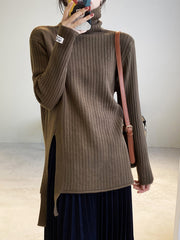 Urban Solid High-Neck Sweater