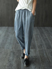 Loose Simple Comfortable Jean Harem Pants