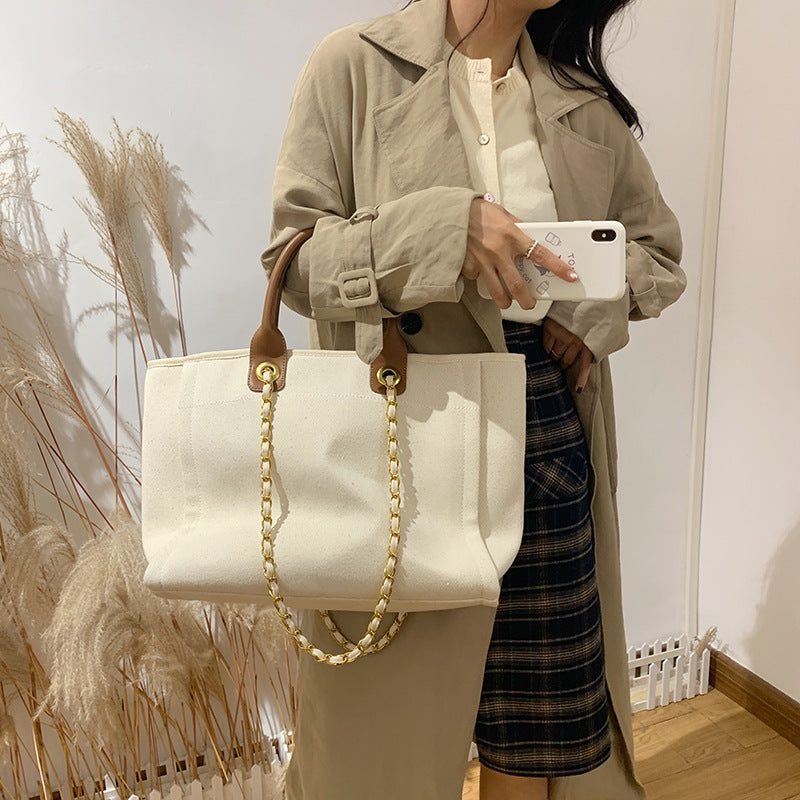 Large Capacity Single Shoulder Canvas Bag