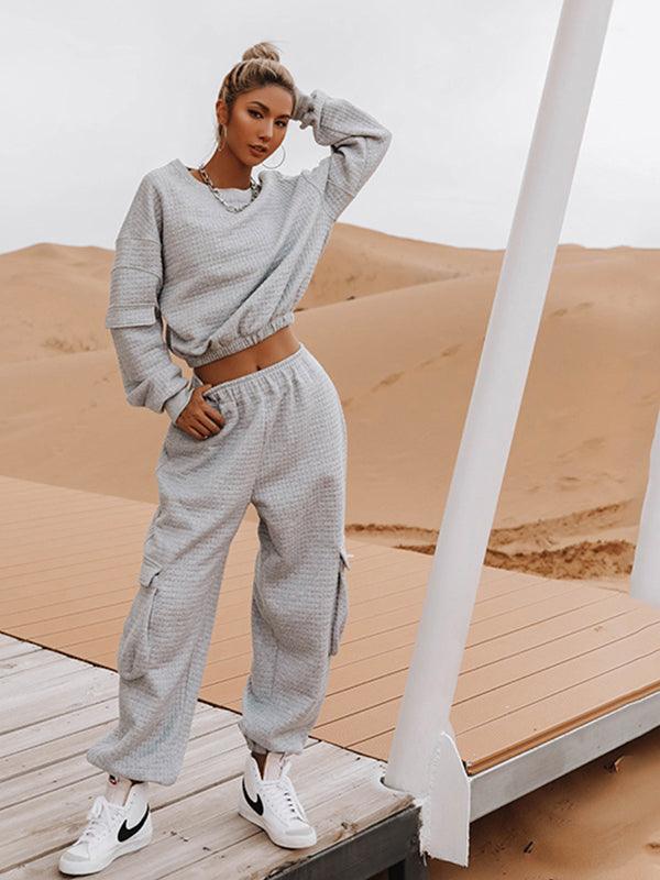 Casual Sweatshirt And Pants Suit