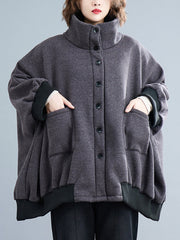 Irregular Pullover Loose Large Size Knitted Cotton Jacket