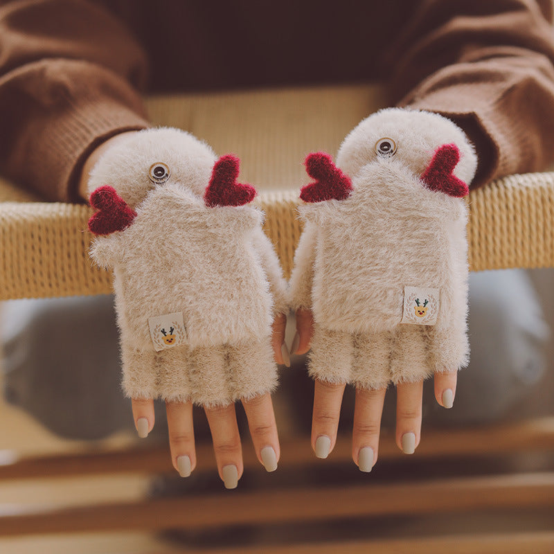 Elk Horn Plush Gloves