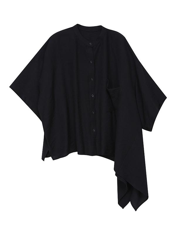 Original Solid Split-Joint Blouses&Shirts