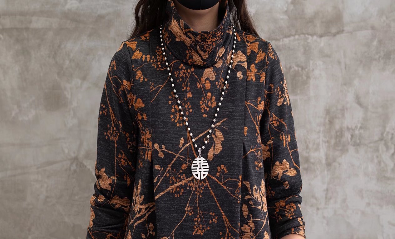 Vintage Floral Printed  Casual Midi Dress