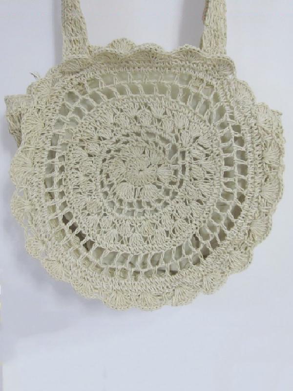 Crochetting Flower Knitting Bag