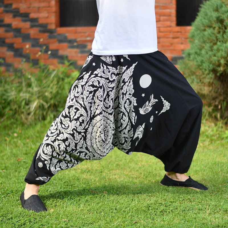 Digital Print Lantern Loose Casual Pants