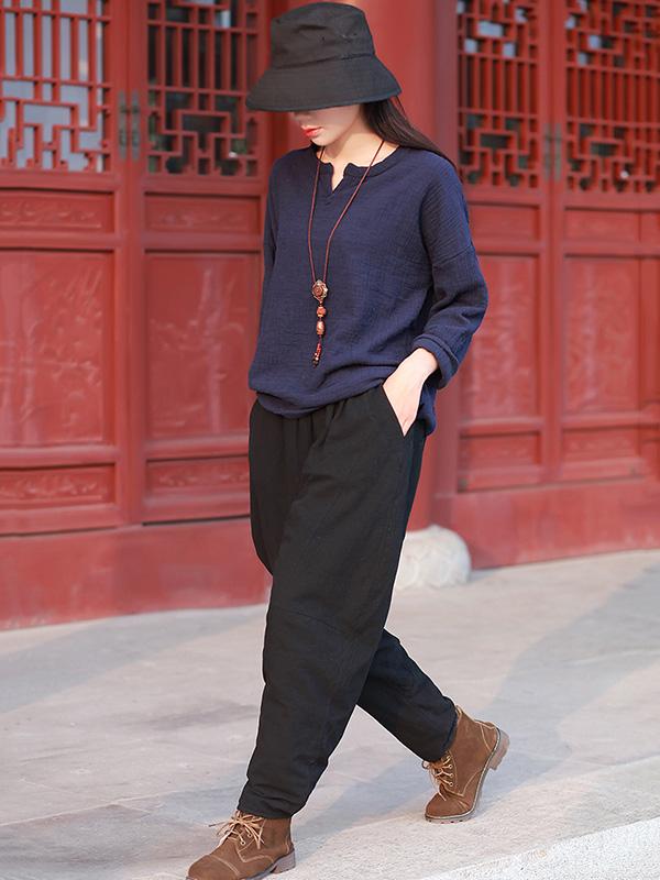 Comfortable Elastic Waist Bloomer Pants