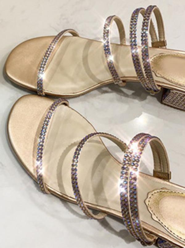 Elegant 2 Ways Wear Crystal Slippers