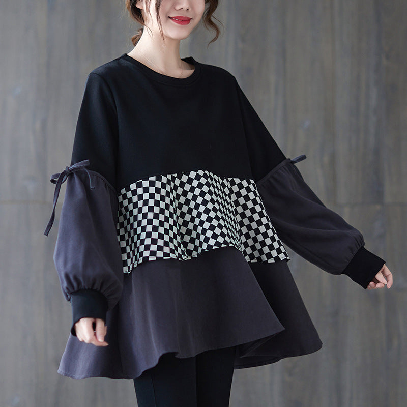 Round Neck Patchwork T-Shirt