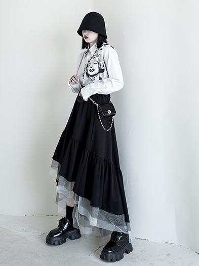 Original Irregularity A-Line Gauze Skirt