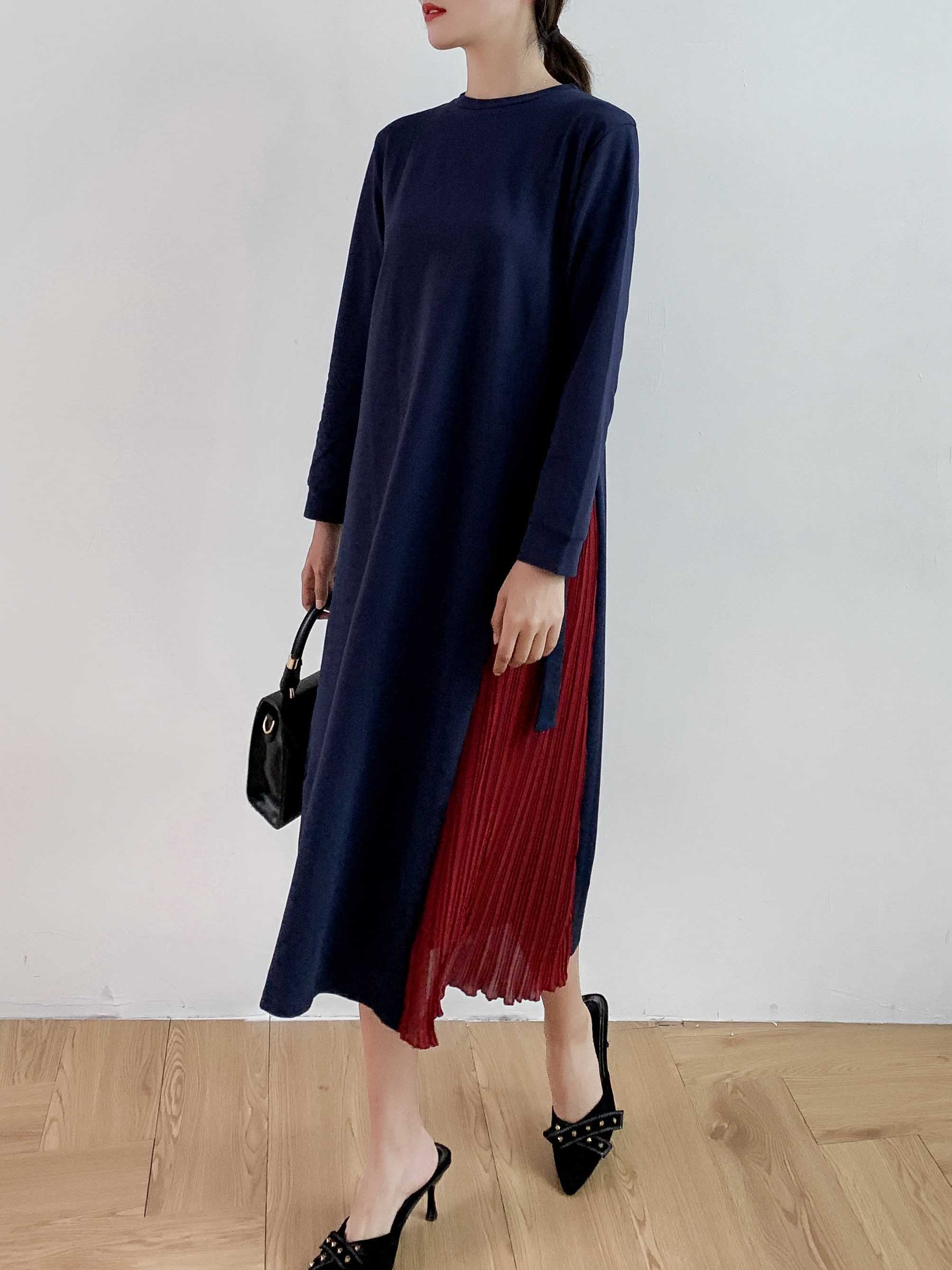 Loose Split-Joint Chic Ruffled Comfortable Midi Dress