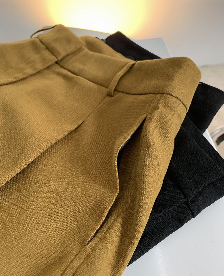 Retro High Waist Casual Wide Leg Pants