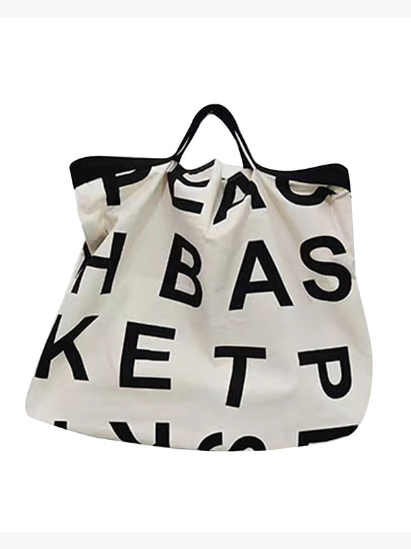 Small Square Letter Printed Thick Chain Bag