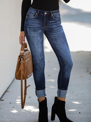 Mid-Waisted Casual Urban Skinny Leg Jean Pants