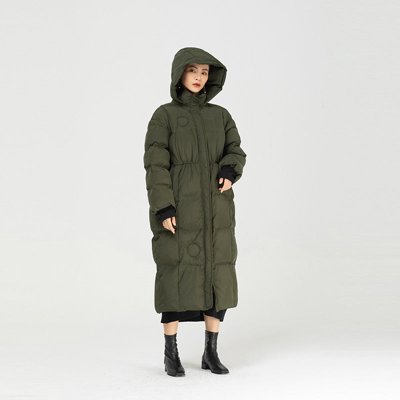 Women Polka Dot Hooded Casual Coat