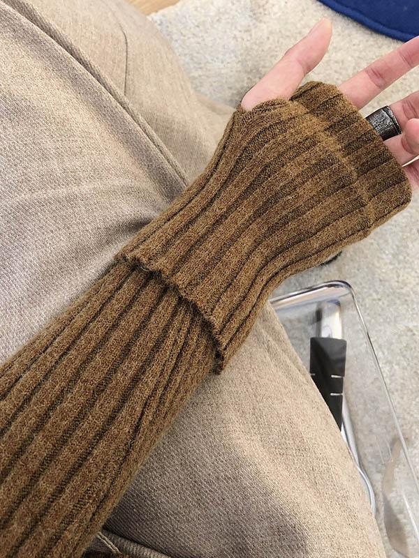 Solid Turtleneck Knitting Sweater