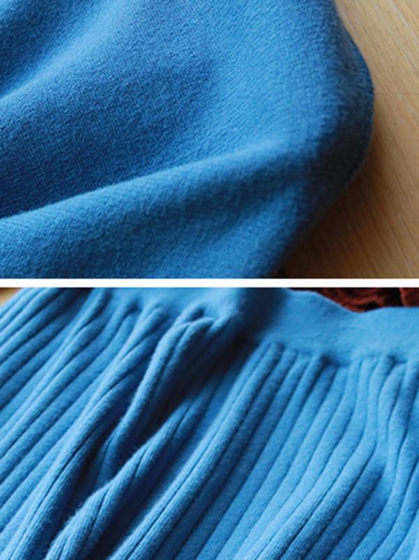 Casual Graceful Split-Joint Knitting Suits