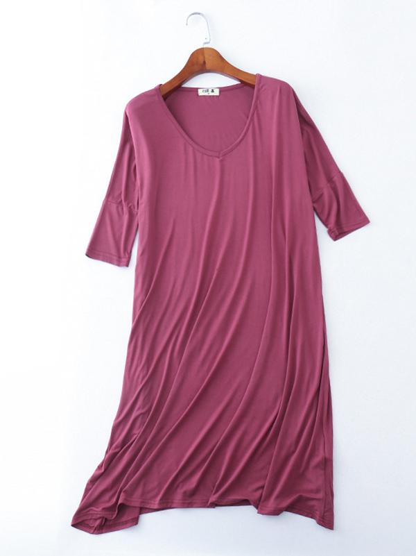 Loose Comfortable Solid Color Dress Pajamas