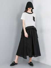Beaded Split-side Skirt