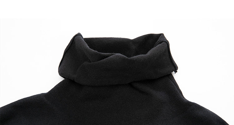 Women High Neck Color Block Drawstring Dress
