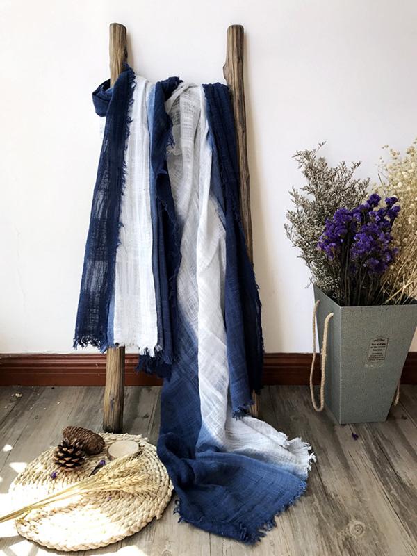 8 Colors Tassels Stripe Cape Scarf