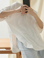 Casual Simple Solid Cotton T-Shirts