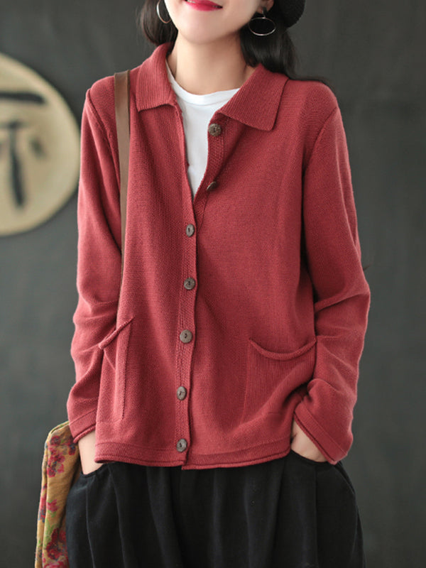 Vintage Lapel Loose-Fitting Coat